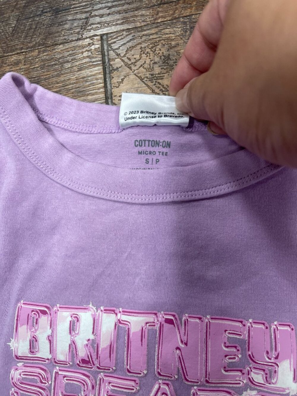 Britney Spears x Cotton On Lavender Micro Tee Small - Picture 4 of 7